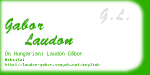 gabor laudon business card